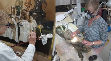 Restauration of paintings and statues