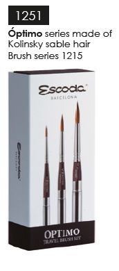 1251 Escoda travel brush set Optimo series