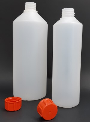 Fles in HDPE solventbestendig