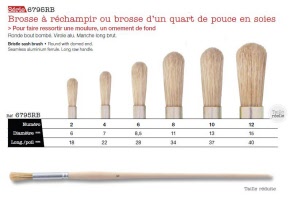 LEONARD Brosse pouce à réchampir soies 67 RL